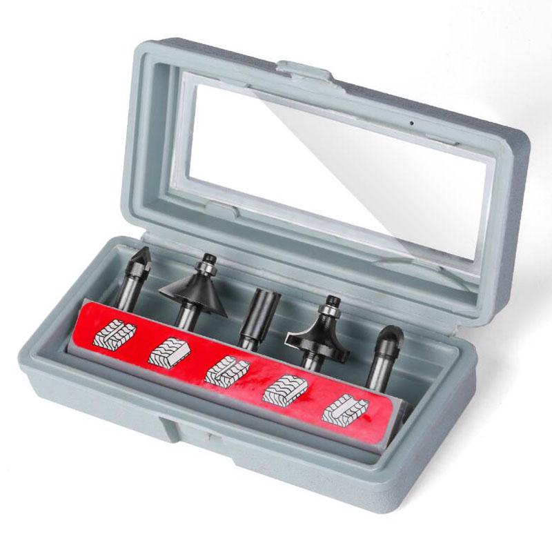 

5 шт., 8 мм, набор фрез с хвостовиком, прямые фрезы для деревообработки, фрезы по дереву, режущие фрезы Pack of 1 серый