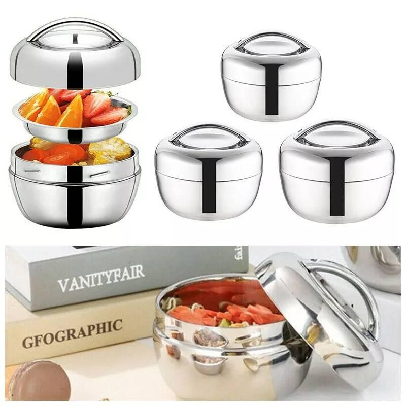 Versatile Insulated Apple Shape Lunch Container Made From Premium Stainless Steel