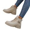 2025 new foreign trade autumn and winter women's warm Martin boots fleece thickened lace platform short boots shoes
