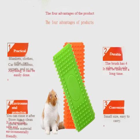 High Quality Luxury Simple Silicone Pet Hair Remover Brush Roller Hollow Cleaner for Cat Hair Removal Sofas Pet Grooming