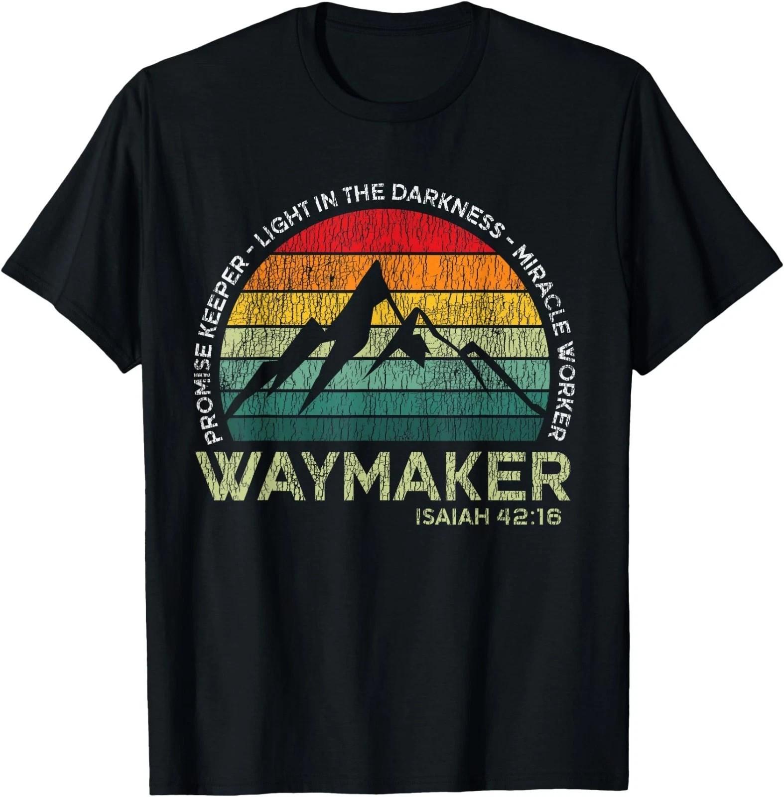 Vintage Waymaker Promise Keeper Miracle Worker Christian BLACK T-Shirt Unisex T-Shirt S