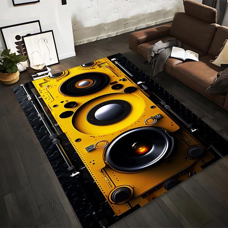 

Yellow Speaker Design Carpet with Industrial Style for Living Room Suitable for use as an anti-slip for living room bedroom sofas 40x60cm( 15x23in )