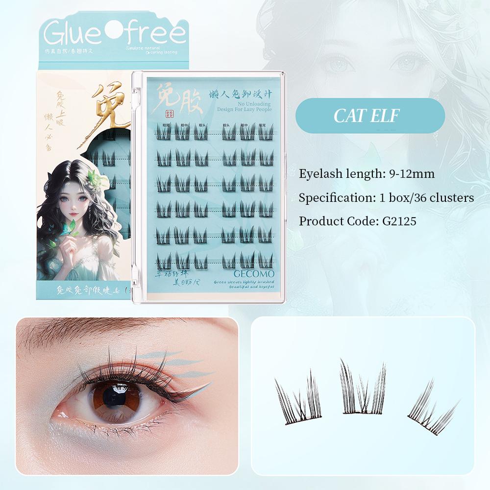 GECOMO Безклевые Накладные Ресницы Серия Китайский Стиль Для Начинающих Ленивые Натуральные Ресницы-Подсолнух