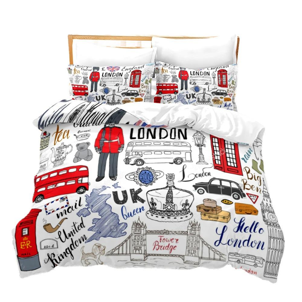

Hip-hop Bedding Set White Simple Style Soft Washable Comfortable Duvet Cover Set King Queen Twin Single Size Bedroom Decoration EU Single 135x200cm