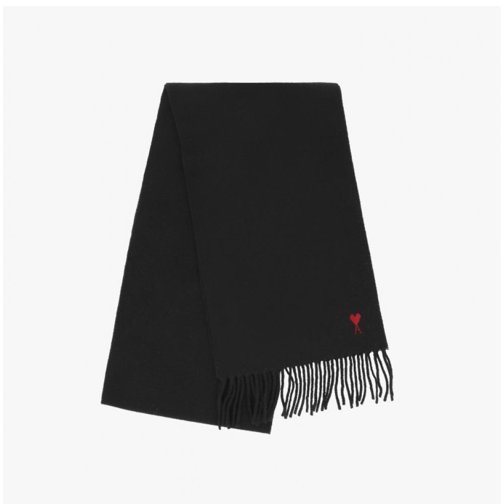 Ami Heart Logo Fringe Scarf 001