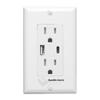 US Standard Type-C Double Gang Wall Outlet with Vanity Cabinet Socket