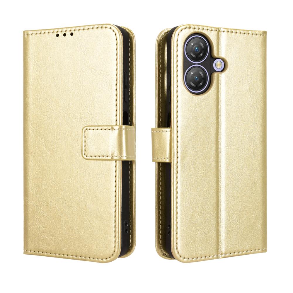 

Флип-чехол для Ulefone Note 21 кожаный чехол [Flip Vintage Leather] кошелек противоударный прочный ретро-чехол для телефона for Ulefone Note 21 золотой