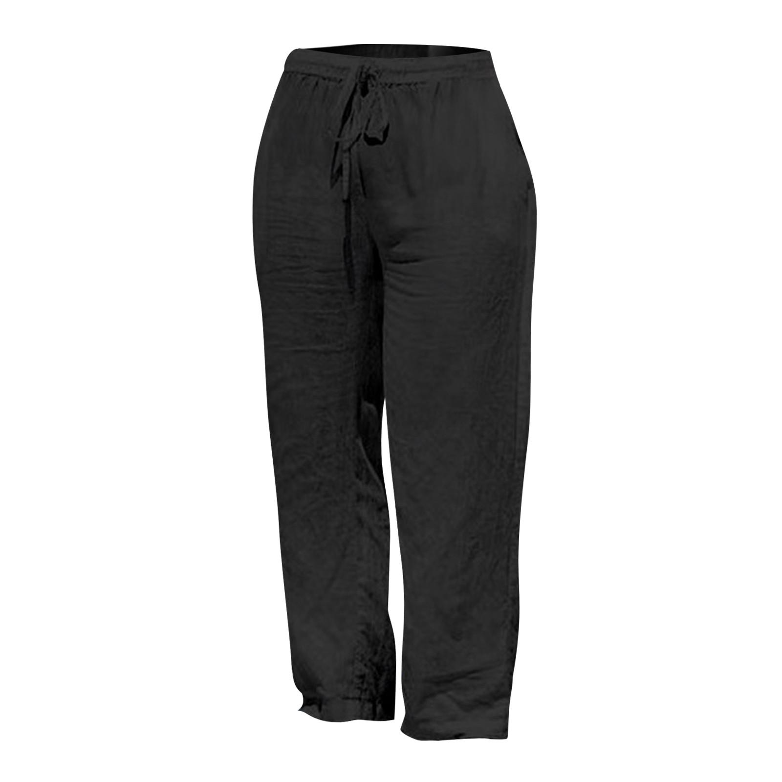 Мужские однотонные универсальные модные спортивные повседневные удобные брюки XXXL белый — фото 6