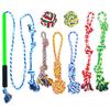 Interactive Dog Rope Toy With Knots Teething Relief Mental Stimulation - Small 40cm Medium 60cm Large 80cm Rabbit Fur