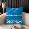 Pillow Case Classic D-DecathlonS Home Dorm Chair Back Short Plush Double-sided Printing Office Nap Time Cushion Cover