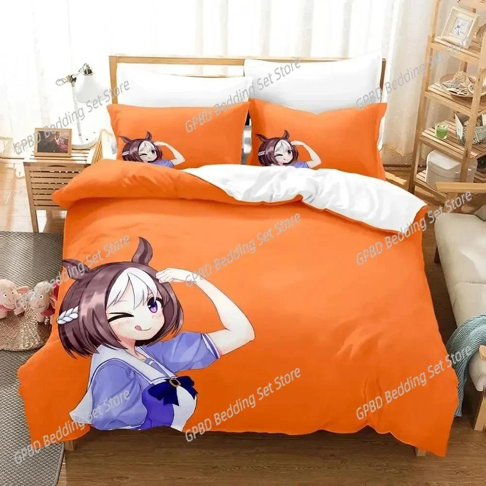 Comforter Anime Uma Musume Pretty Derby Bedding Set Bedroom Soft Modern S Comefortable Kids