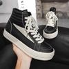 Men's High Top Shoes Korean Version Street Style Fashionable and Versatile Men's Outdoor Travel Shoes