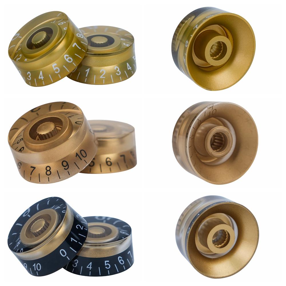 4pcs Guitar Volume Knobs Top Hat Knobs Speed Volume Tone Pedal Control Knobs for Electric Guitar Bass 29 Colors