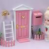 1:12 Mini Dollhouse Furniture Set - Wooden Door, Ladder, Fence, Mailbox Accessories for OB11 Dolls