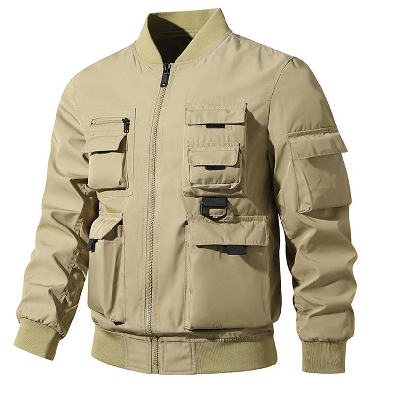 Bomber Jacket Men's American Tooling Military Baseball Jersey Multi-pocket Jacket Functional Jacket Combat