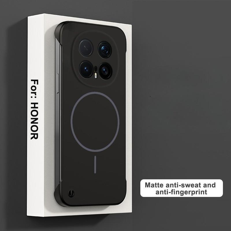 For Magsafe Frameless Case For Honor Magic 8Pro Frosted Ultra Thin Wireless Charging Hard Shockproof Cover for Honor Magic 8 Pro