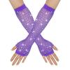 Diamond Studded Elastic Mesh Gloves, Half Finger Gloves