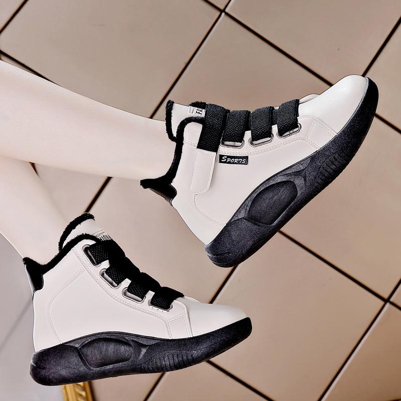 Winter New High-top Velvet Cotton Shoes Warm Sports Shoes Platform Walking Shoes Casual