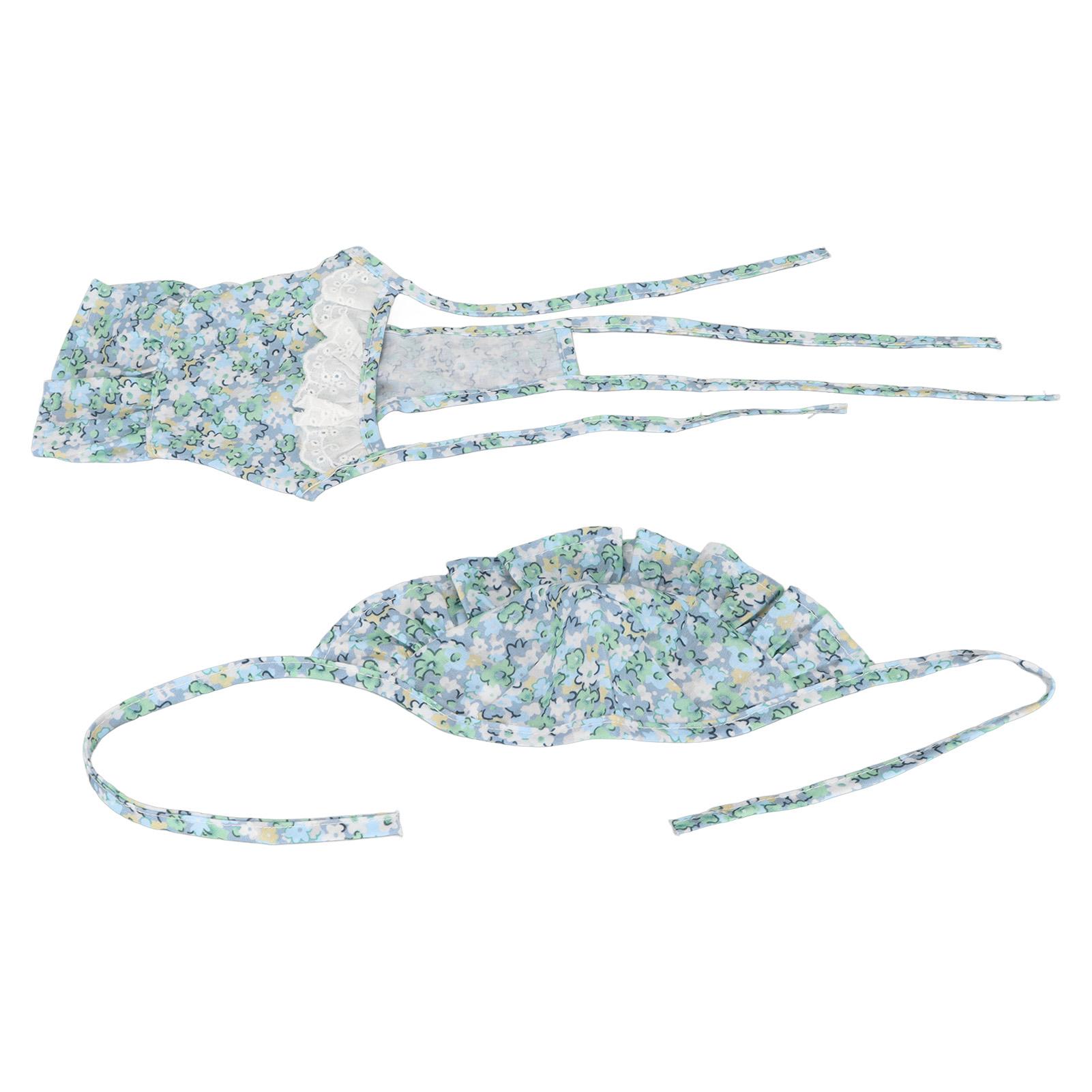 

Солнцезащитное платье для домашних животных, модный костюм принцессы с юбкой на подтяжках и цветочным принтом, шляпа для собак и кошек M