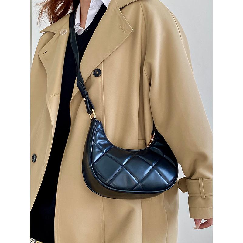 Ielgy Autumn Winter All-Match Underarm Crescent Bag Shoulder Handbag
