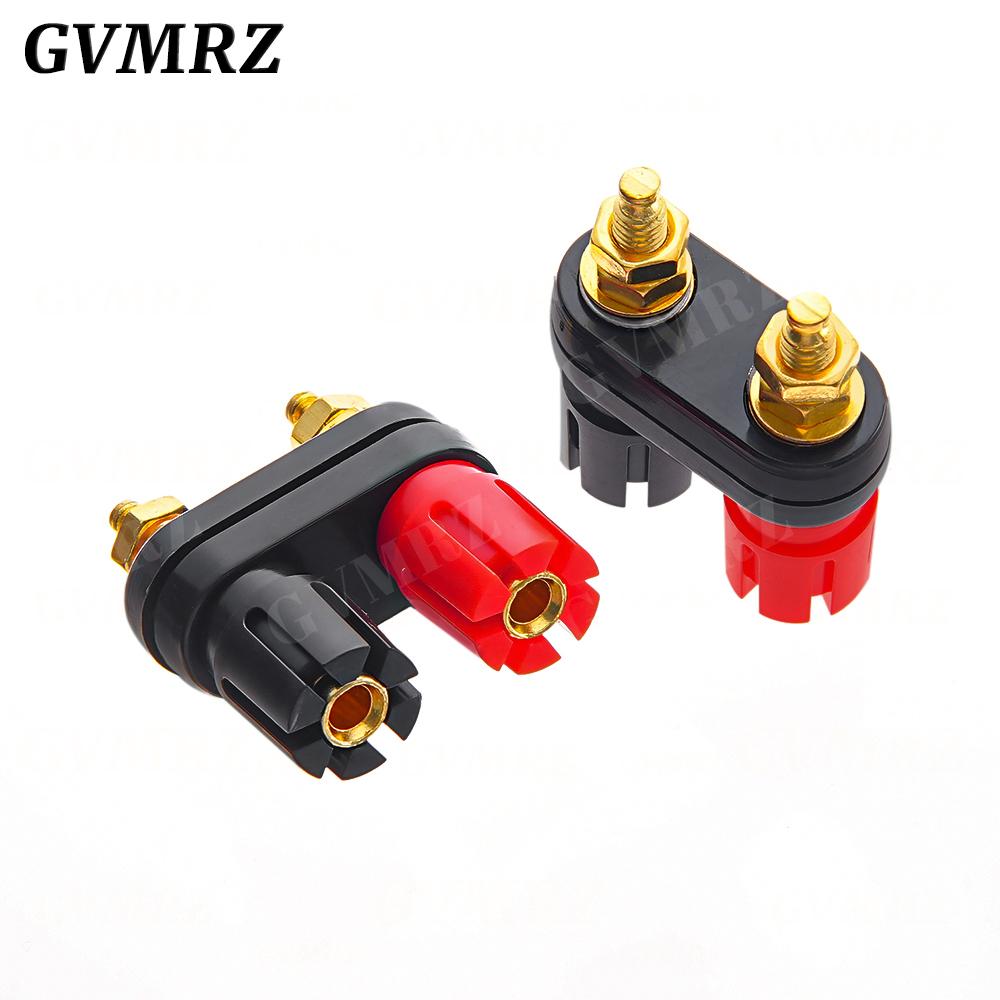 1PCS Banana plugs Couple Terminals Red Black Connector Amplifier Terminal Binding Post Banana Speaker Plug Jack