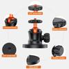 Aluminum Alloy Magnetic Base Camera Stand 360 Degree Adjustable Ball Head Universal 1/4 Screw For Desktop Car Mount
