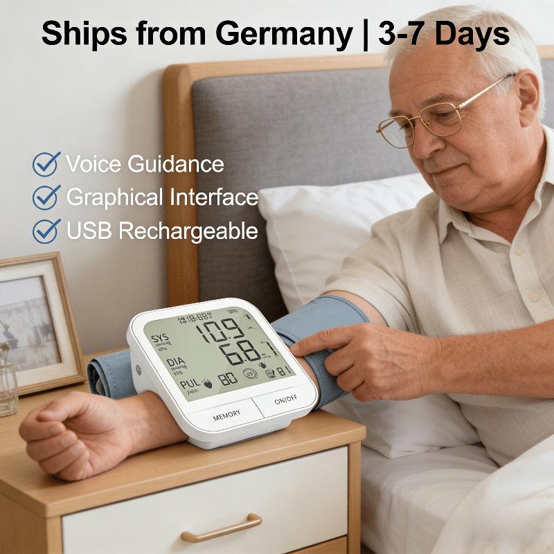 

CE Certified for Peace of Mind: Easy-Use Home BP Monitor білий