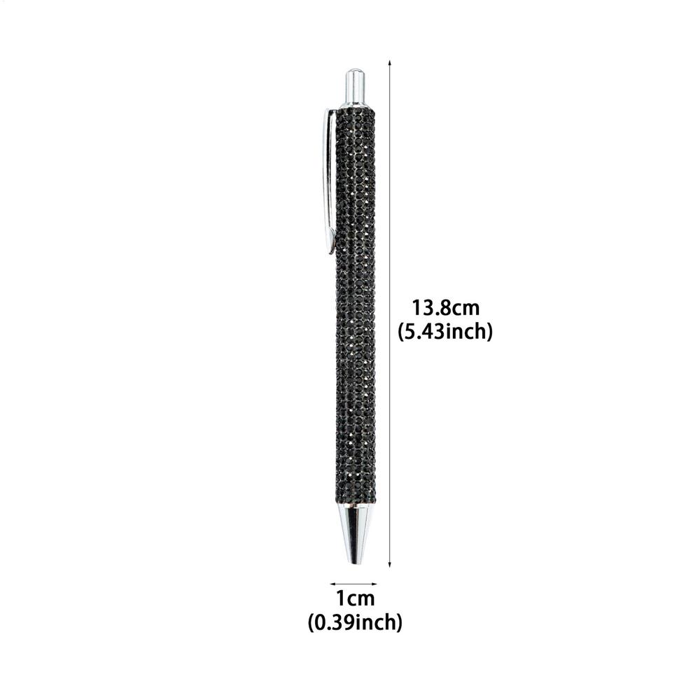 Ballpoint Pen Pearl Rhinestone Ballpoint Pen Retractable Ink Rhinestone Pen Luxury Rhinestone Cute Rose Gold Metal Stationery