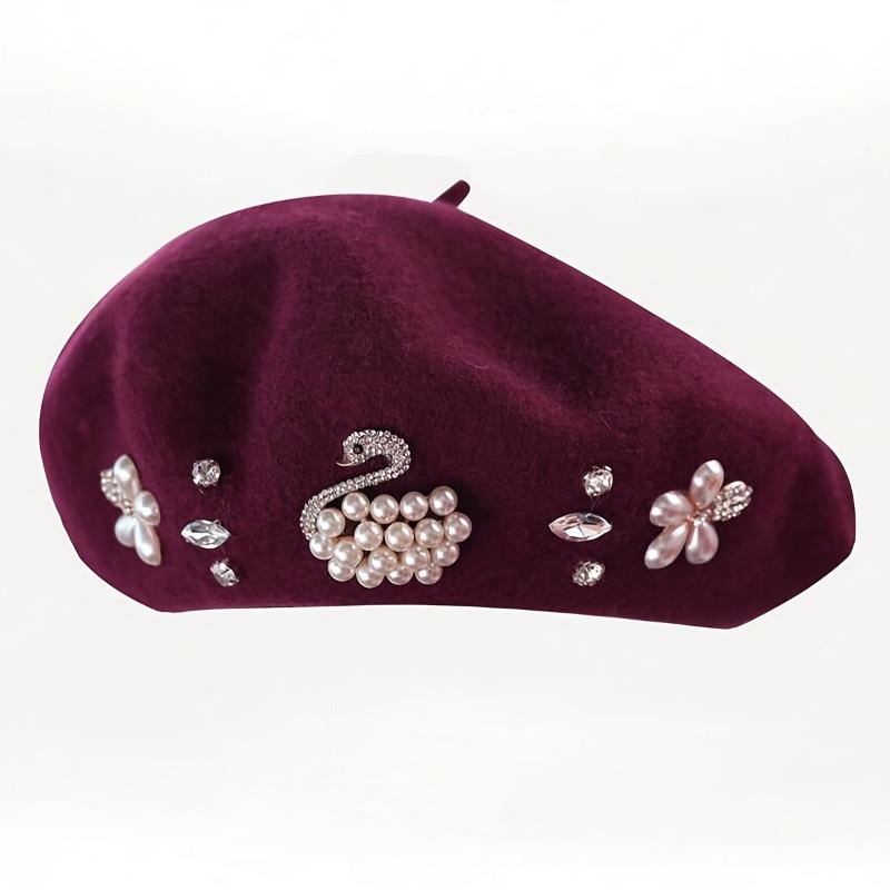 Women French Style Wool Beret Autumn Winter Versatile Painter Hat