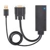 ABS Black VGA to HDMI Converter USB with Audio Switcher Adapter for Computer PC Laptop DVDBlack