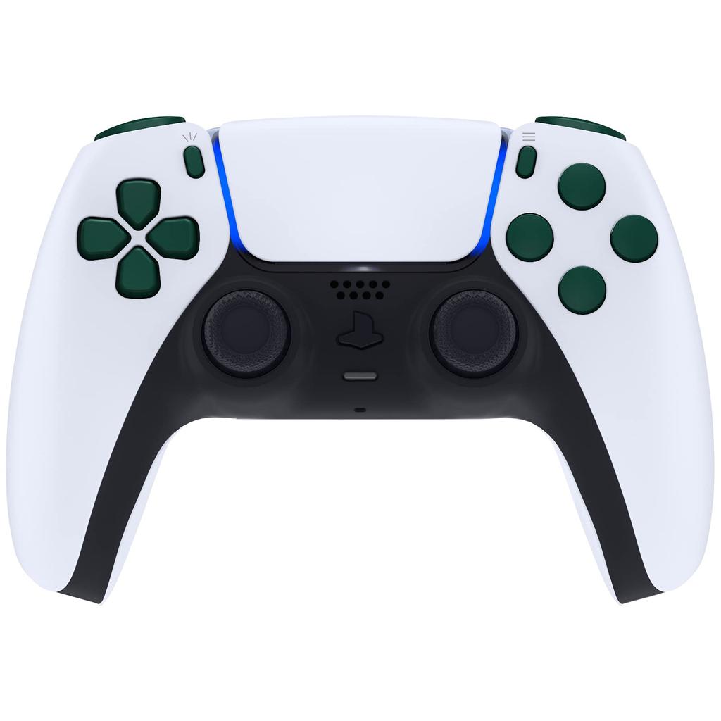 eXtremeRate Replacement for PS5 Controller Share Optional Face Full Button Set for PlayStation 5 Controller Not D-Pad (BDM-010 & 020), R1, L1, R2, L2,