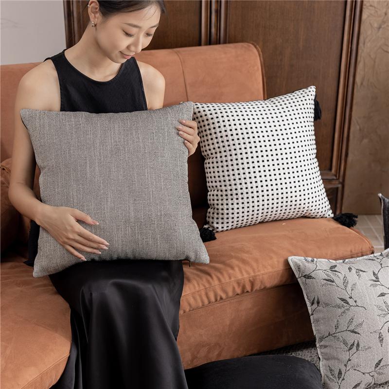 45X45CM Chenille Jacquard Throw Pillow Cover Nordic Luxury Stamping Waist Cushion Cover Decor Home Decorative Pillowcase