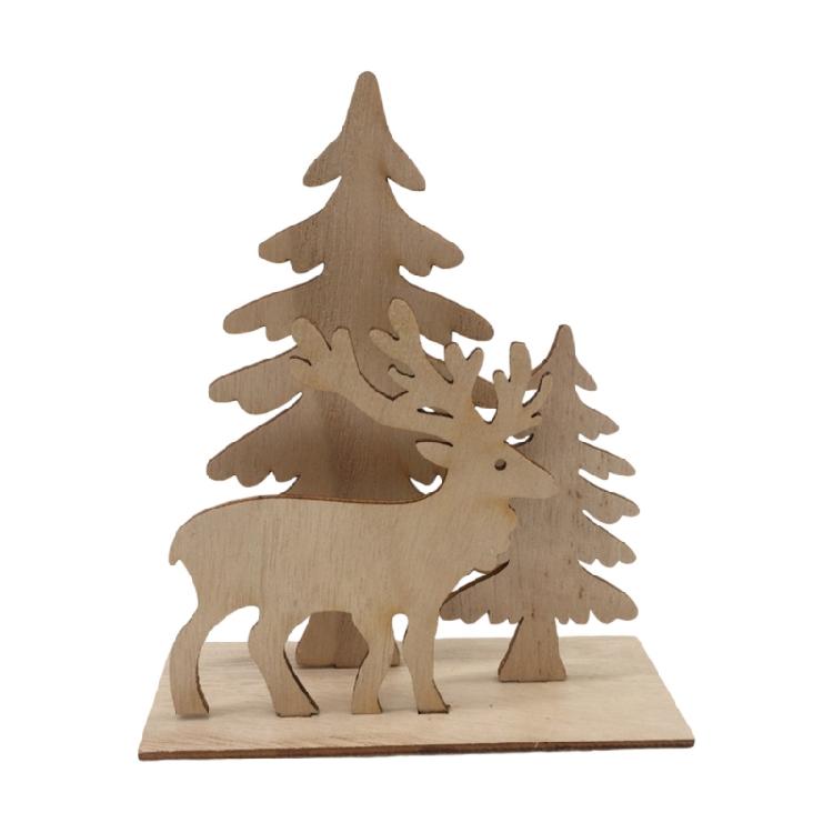 

Christmas Reindeer Tree Lawn Figurine Desktop Sculpture for Decor Holiday Gifts