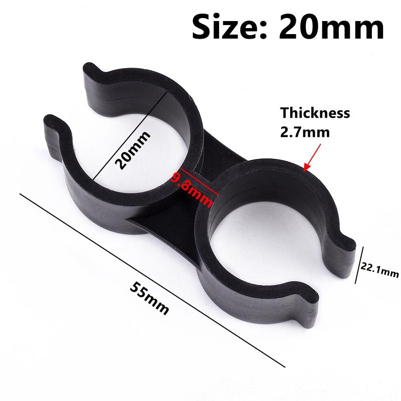 3~20PCS 20mm 25mm 32mm Type H Pipe Clamps Aquarium Fish Tank Fitting Agricultural Irrigation Water Pipe Support Double U Type