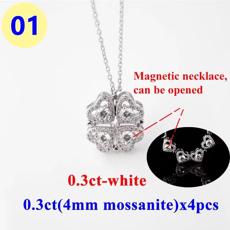 

Marstone 0.3ct Муассанит Бриллиант D Цвет VVS1 Женское Магнитное Ожерелье Серебро 925 Зеленое Модное Роскошное Ожерелье Изящные Украшения для Женщин 4mm-0.3ct белый