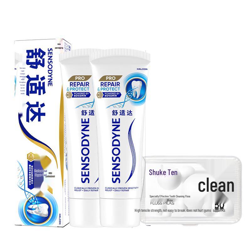 Sensodyne Professional Repair Toothpaste with Dental Floss Sticks