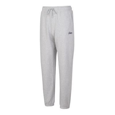 Logo-Stickerei Kordelzug Bündchen Lässige Hose Herren Unterteile Grau 630948-04