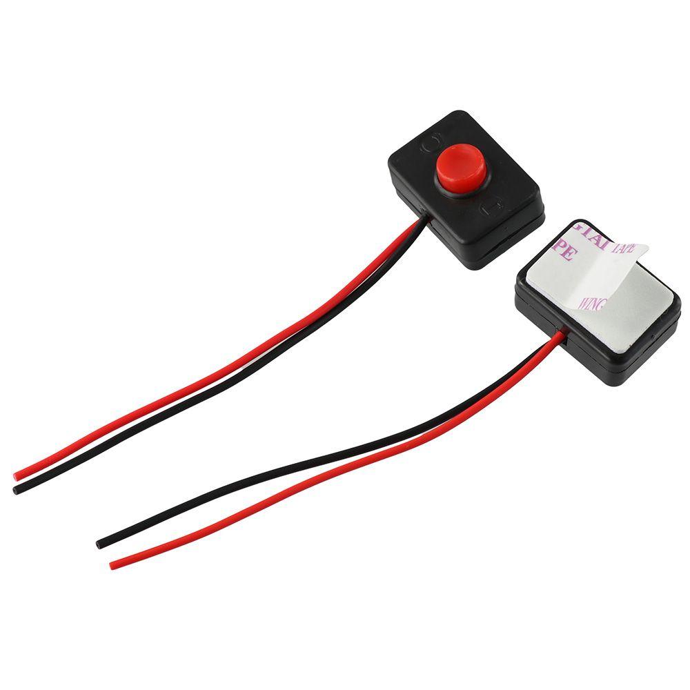 2pcs switch 12V Mini Momentary Switch 24V Car Modification Push Button Surface Mount Easy to Install Switch With Adhesive Car