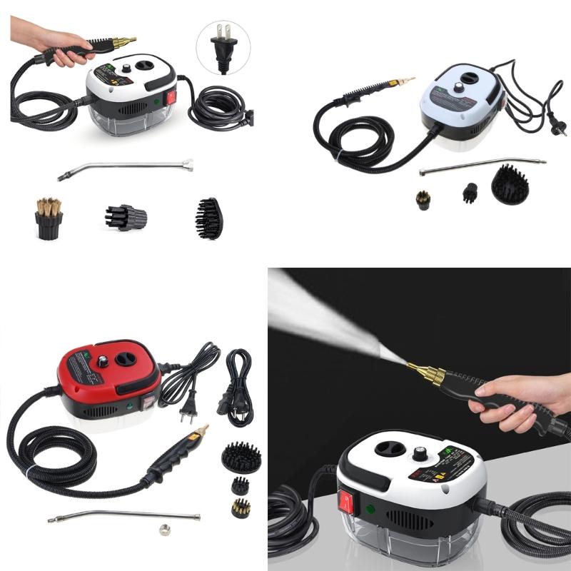 Buharlı Temizleyici 2500W El Tipi Buharlı Temizleyici 6 Hızlı Yüksek Basınç Sıcaklık Buharlı Temizleme Makinesi Fırça Başlıkları ile