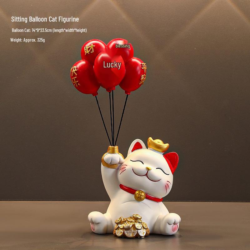 Cat Figurine - Perfect for Home Entry, Living Room, Wine Cabinet, or Shoe Cabinet Decoration; Ideal Housewarming Gift