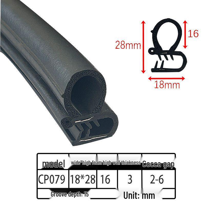 Customizable EPDM U-Shaped Rubber Sealing Strip for Electrical Cabinets and Car Doors
