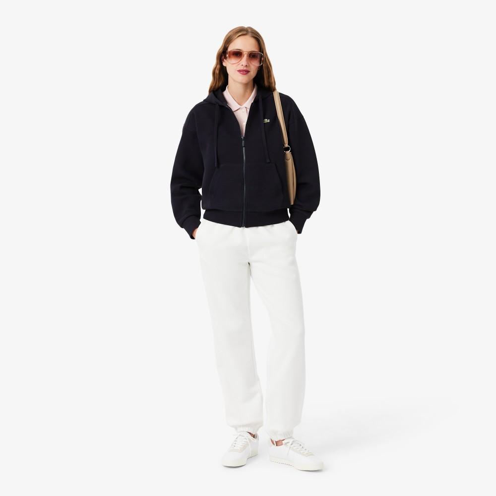 Lacoste Women's Double-Face Piqué Hooded Zip-Up Sweatshirt SF5272-56GHDE