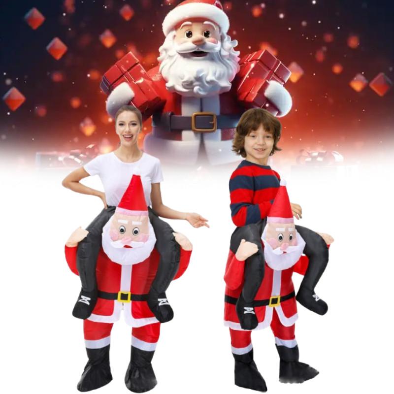 Santa Nafukovací Kostým Claus pro Tematickou Párty, Pódiové Vystoupení, Módní Dárek