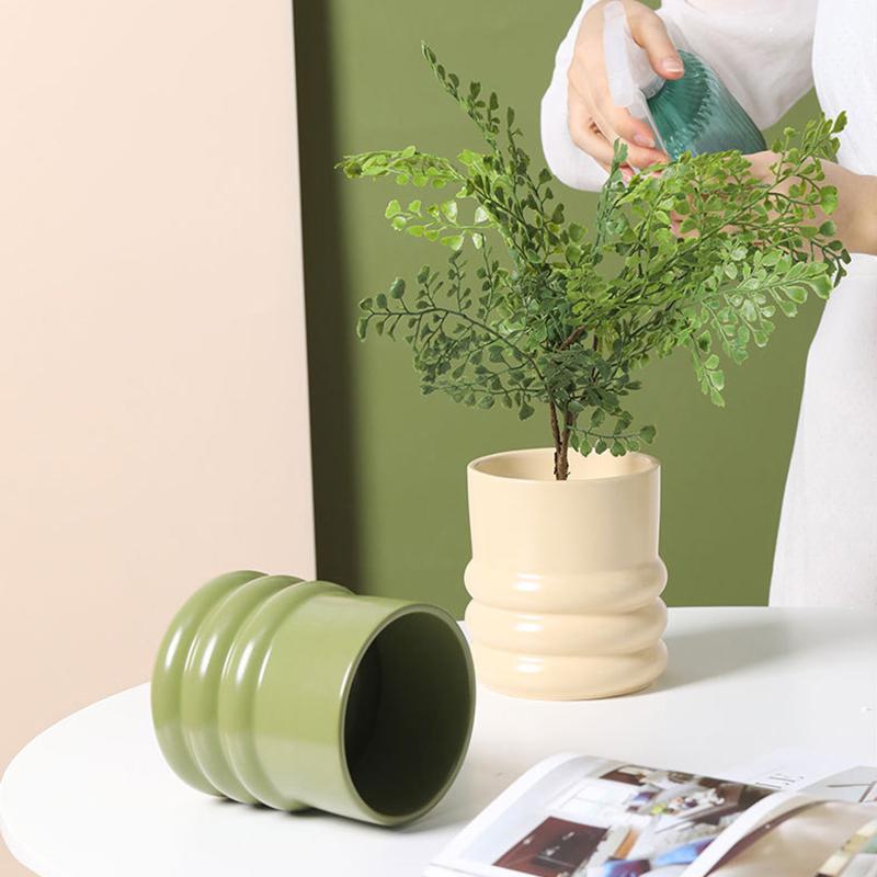 Ghiveci de flori cerc creativ, oală suculentă, vas de ceramică, decorare pentru acasă, ornamente de birou, decorare pentru grădină, vas de plante bonsai