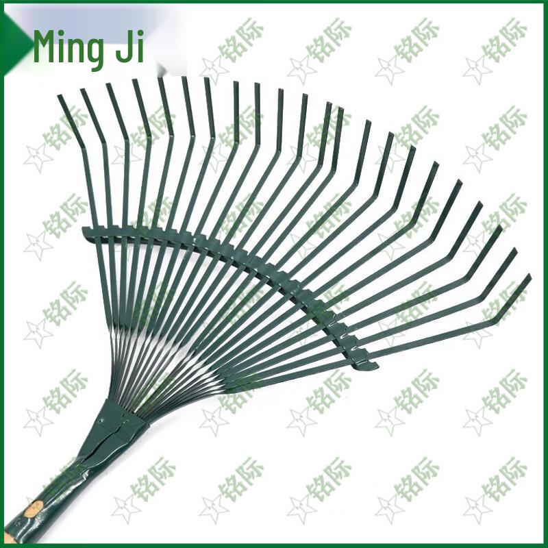Mingji 22-Tooth Steel Rake with Wooden Handle