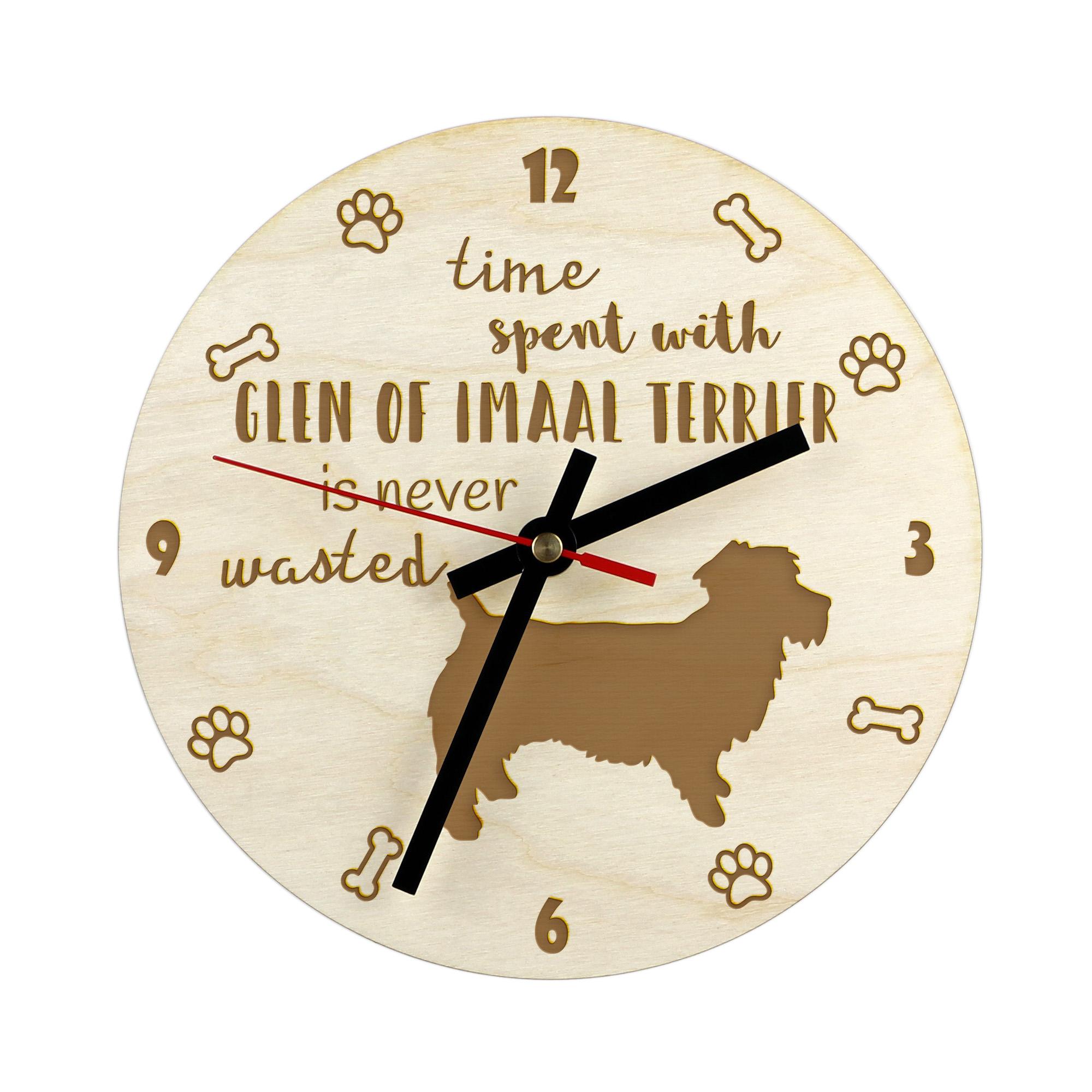 

Glen of Imaal Terrier, Irish Glen of Imaal Terrier - clock with dog, wooden clock with engraving, personalised clock by Art-Dog
