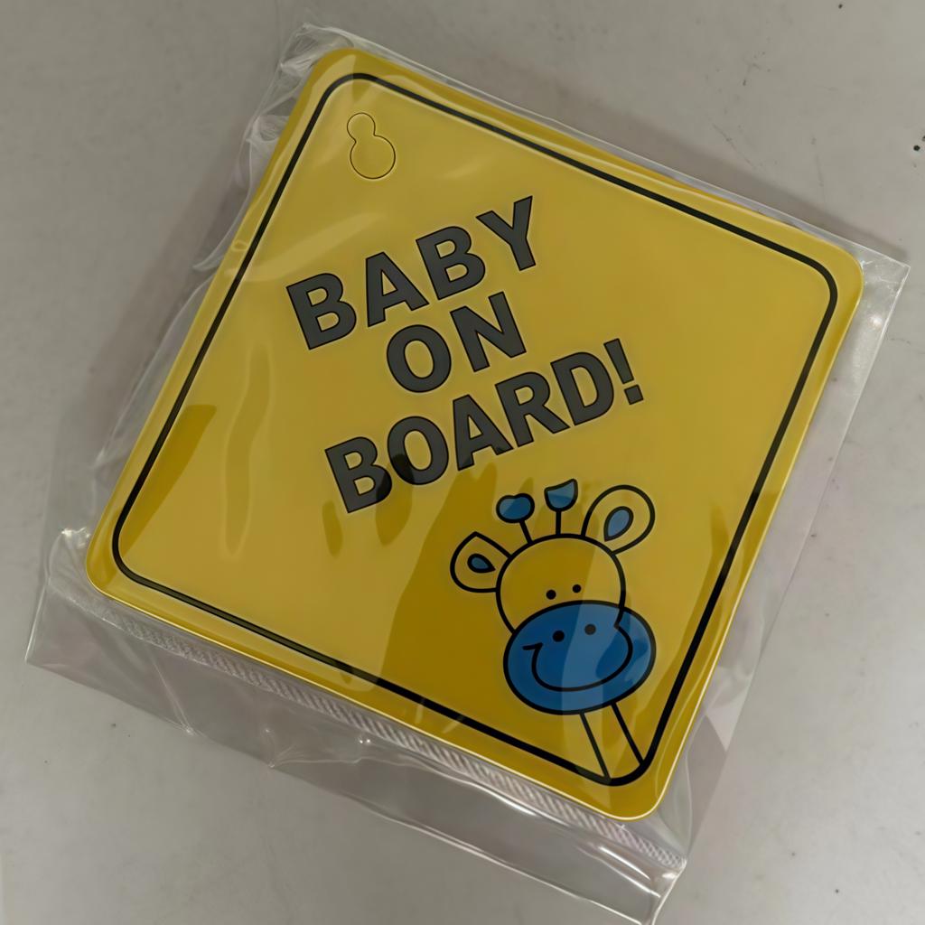 Baby On Board Sticker Kids Safety Reflective Vehicle Car Signs Self-Adhesive Warning Sticker Fuel Tank Sticker for Driver