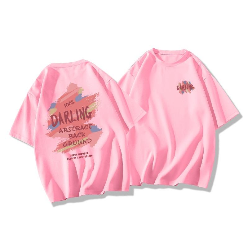 Letní Dětské Dospělé Módní Potisk Krátký Rukáv Tričko Outdoorové Ležérní O-výstřih Oversized Dámské Trička Top Dívčí Oblečení