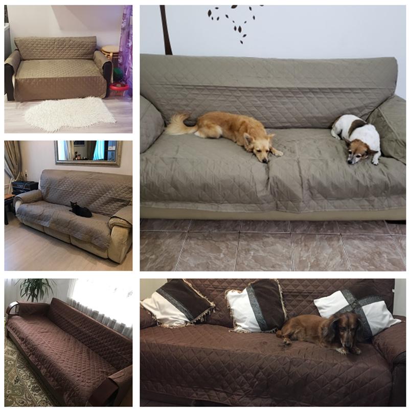 Enfärgad soffkuddfodral Avtagbar Pet Kid Mat Fåtölj Möbelskydd Tvättbara sofffodral Överdrag