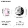 925 Silver Charms Bead Luminous Pink Glass Dangle Fit Original Bracelet DIY Women Jewelry Gift